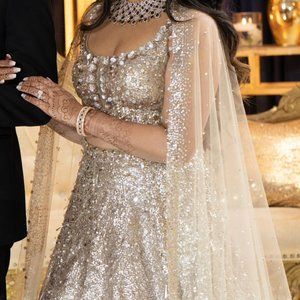 Seema Gujral Gold Embellished Lehenga